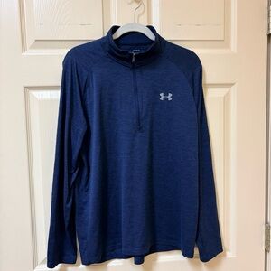 Under Armour Men's Blue Quarter-Zip Jacket Large lightweight